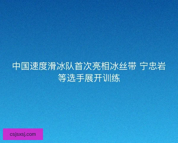 中国速度滑冰队首次亮相冰丝带 宁忠岩等选手展开训练